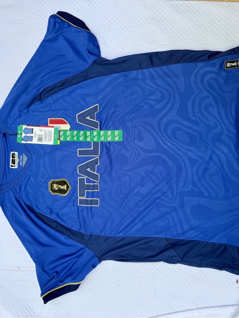 NWT FIFA World Cup 2026 Italy Soccer Jersey Blue Unisex XL Official Licensed